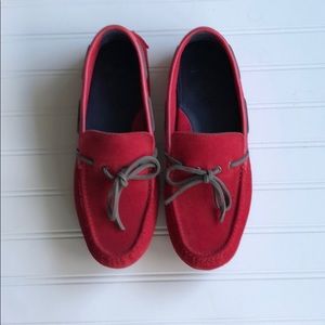 Cole Haan red suede driving Mocs